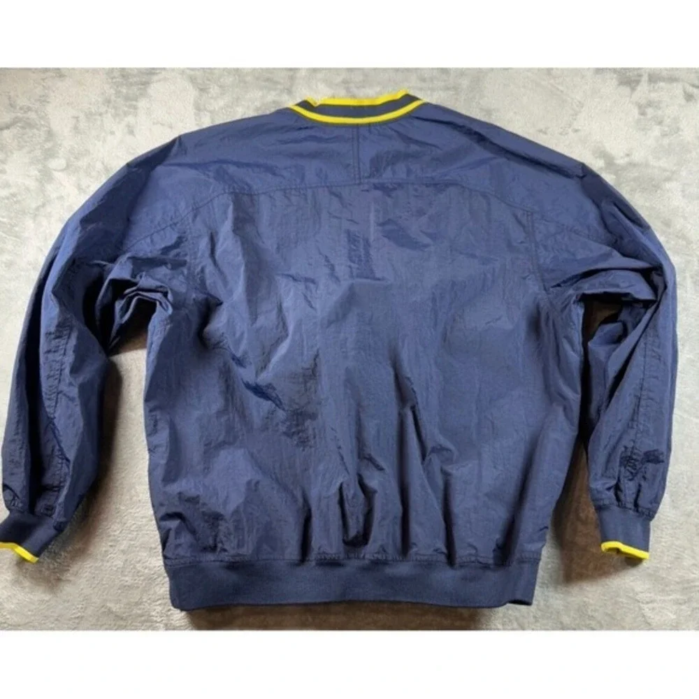 Vintage 1990s Nike L Navy Blue Pullover Nylon Windbreaker Jacket